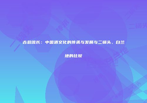 古韵流长：中国酒文化的传承与发展与二锅头、白兰地的比较