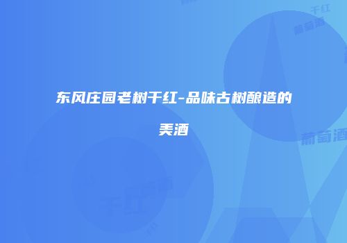 东风庄园老树干红-品味古树酿造的美酒