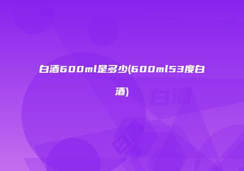 白酒600ml是多少(600ml53度白酒)