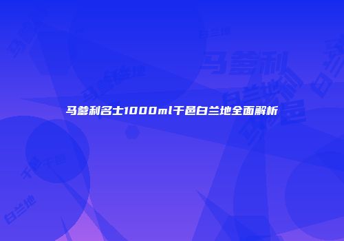 马爹利名士1000ml干邑白兰地全面解析