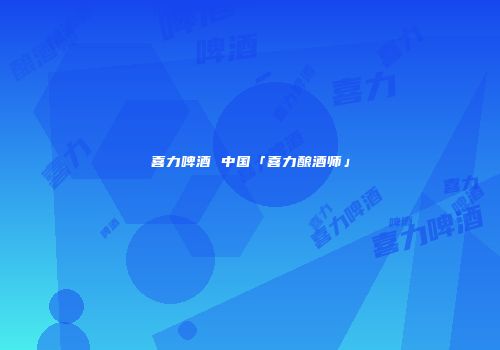 喜力啤酒 中国「喜力酿酒师」