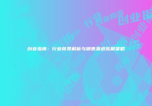 创业指南：行业背景解析与销售渠道拓展策略