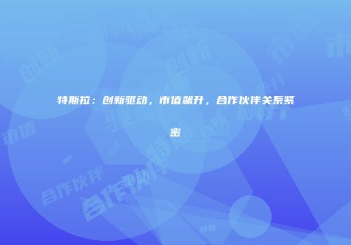 特斯拉：创新驱动，市值飙升，合作伙伴关系紧密