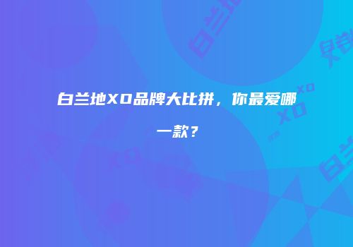 白兰地XO品牌大比拼，你最爱哪一款？