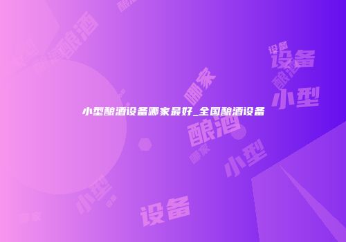 小型酿酒设备哪家最好_全国酿酒设备