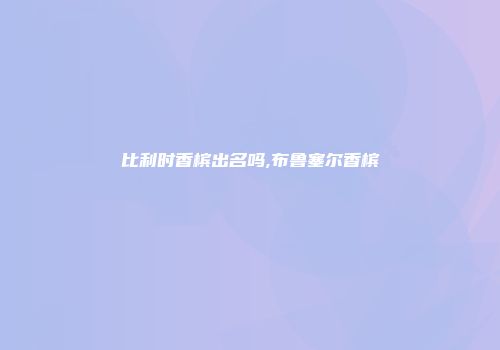 比利时香槟出名吗,布鲁塞尔香槟