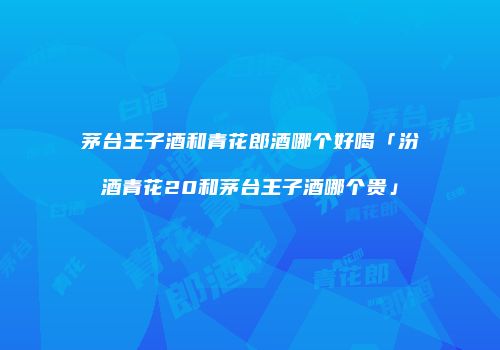 茅台王子酒和青花郎酒哪个好喝「汾酒青花20和茅台王子酒哪个贵」