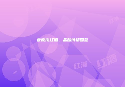 夜晚饮红酒，品味诗情画意