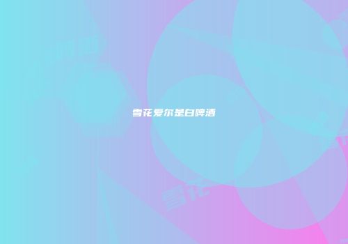 雪花爱尔是白啤酒