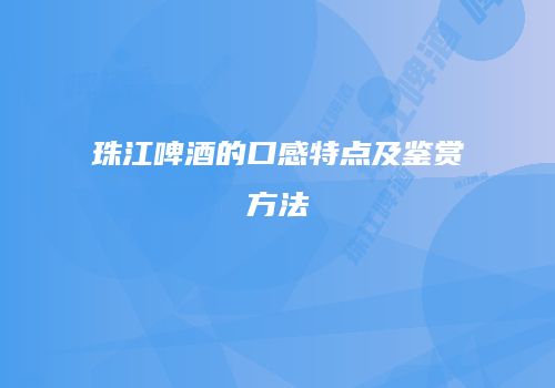 珠江啤酒的口感特点及鉴赏方法