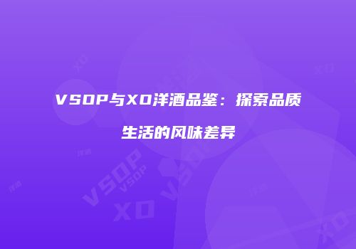 VSOP与XO洋酒品鉴：探索品质生活的风味差异
