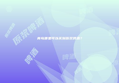 青岛哪里可以买到原浆啤酒？