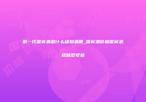 第一代国宾酒是什么级别酒质_国宾酒价格国宾酒规格型号查