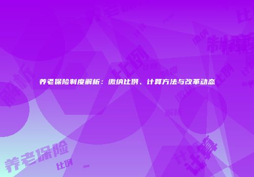 养老保险制度解析：缴纳比例、计算方法与改革动态