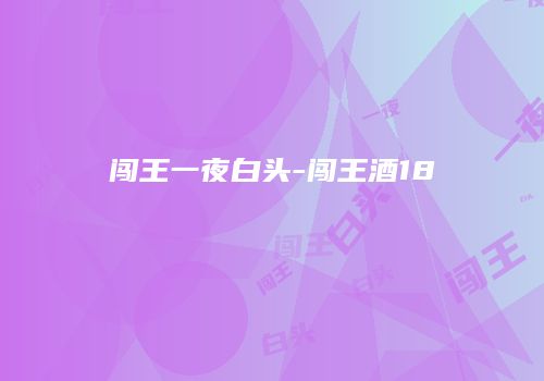 闯王一夜白头-闯王酒18