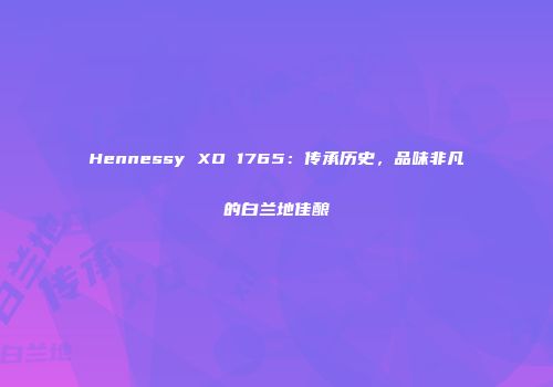 Hennessy XO 1765：传承历史，品味非凡的白兰地佳酿