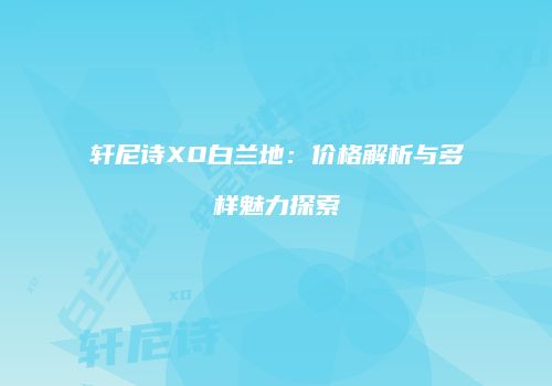 轩尼诗XO白兰地：价格解析与多样魅力探索