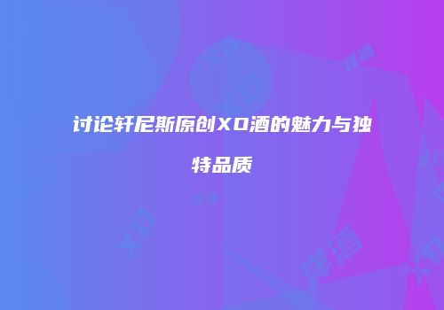 讨论轩尼斯原创XO酒的魅力与独特品质