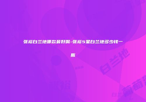 张裕白兰地哪款最好喝-张裕5星白兰地多少钱一瓶