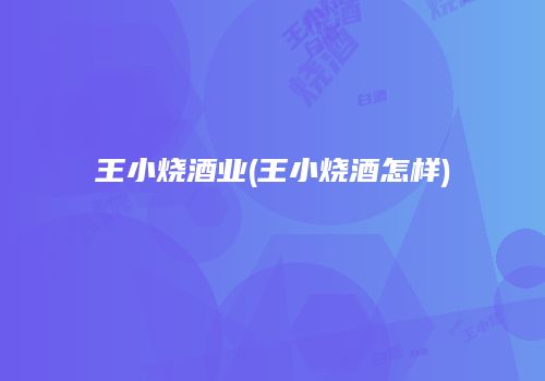 王小烧酒业(王小烧酒怎样)