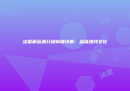 法国葡萄酒分级制度详解：品味独特文化