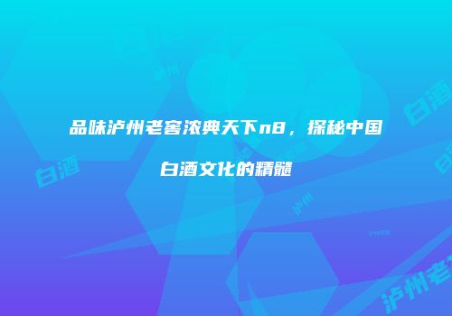 品味泸州老窖浓典天下n8，探秘中国白酒文化的精髓