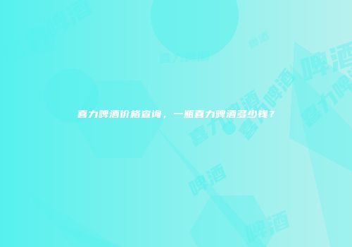 喜力啤酒价格查询，一瓶喜力啤酒多少钱？