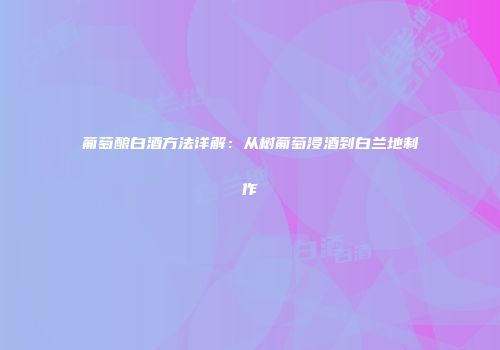 葡萄酿白酒方法详解：从树葡萄浸酒到白兰地制作