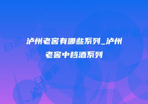 泸州老窖有哪些系列_泸州老窖中档酒系列