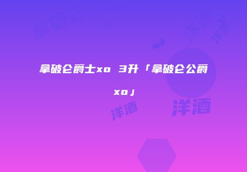 拿破仑爵士xo 3升「拿破仑公爵xo」