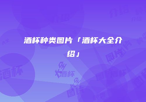 酒杯种类图片「酒杯大全介绍」