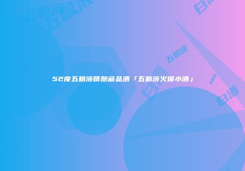 52度五粮液精酿藏品酒「五粮液火爆小酒」