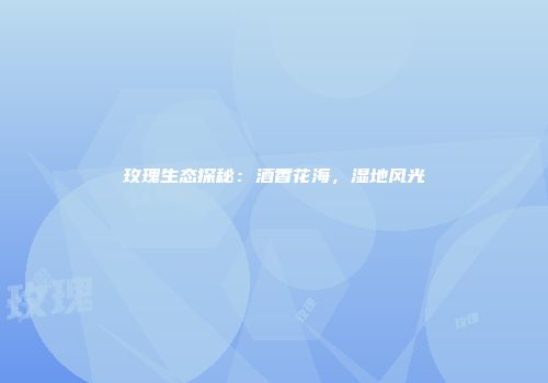 玫瑰生态探秘：酒香花海，湿地风光