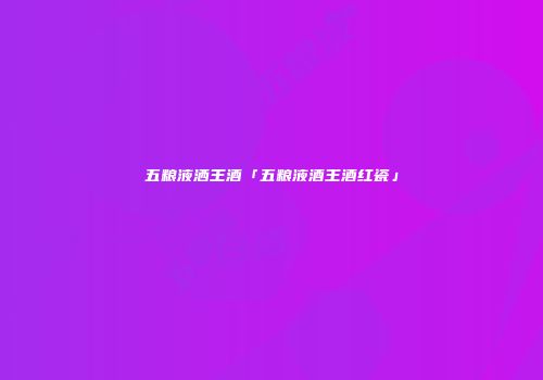 五粮液洒王酒「五粮液酒王酒红瓷」