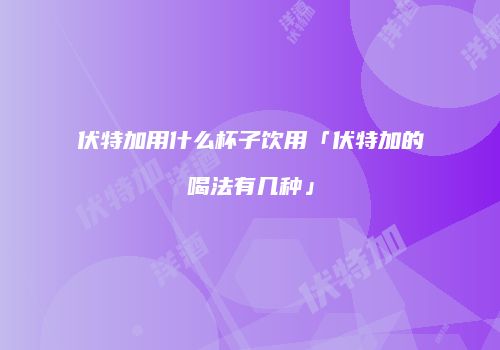 伏特加用什么杯子饮用「伏特加的喝法有几种」