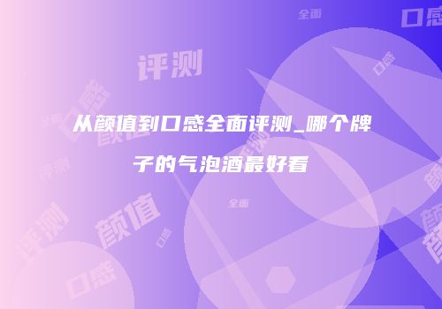从颜值到口感全面评测_哪个牌子的气泡酒最好看