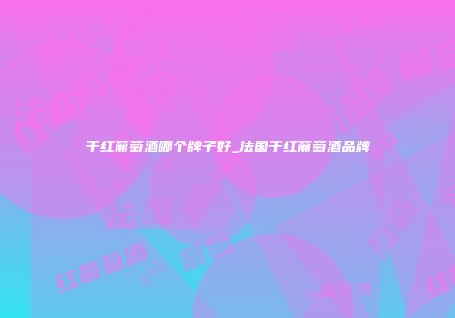 干红葡萄酒哪个牌子好_法国干红葡萄酒品牌