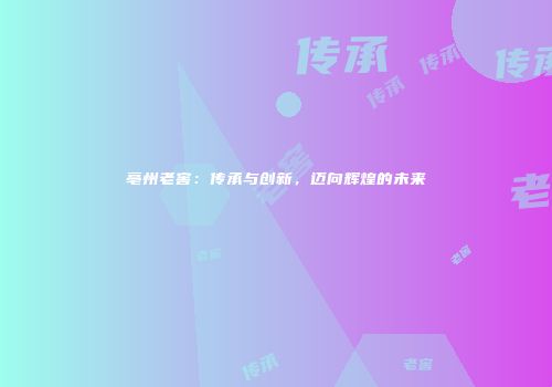 亳州老窖：传承与创新，迈向辉煌的未来