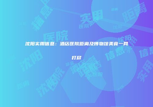 沈阳实用信息：酒店医院距离及博物馆美食一网打尽