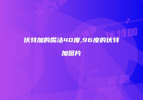 伏特加的喝法40度,96度的伏特加图片