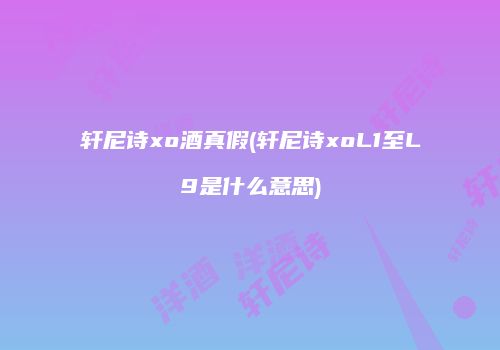 轩尼诗xo酒真假(轩尼诗xoL1至L9是什么意思)