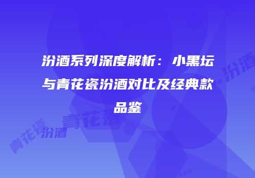 汾酒系列深度解析：小黑坛与青花瓷汾酒对比及经典款品鉴