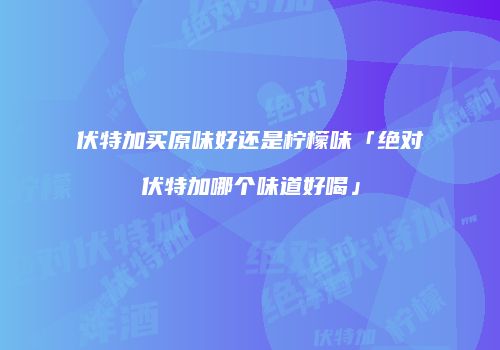 伏特加买原味好还是柠檬味「绝对伏特加哪个味道好喝」