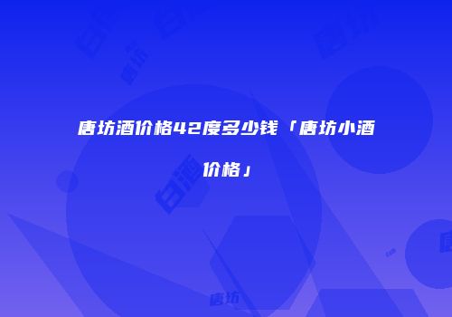 唐坊酒价格42度多少钱「唐坊小酒价格」
