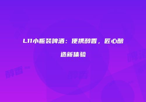 L11小瓶装啤酒：便携醇香，匠心酿造新体验