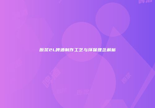 原浆2L啤酒制作工艺与环保理念解析