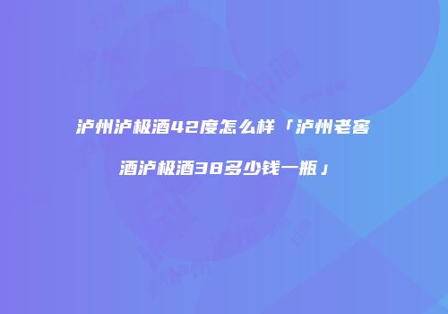 泸州泸极酒42度怎么样「泸州老窖酒泸极酒38多少钱一瓶」