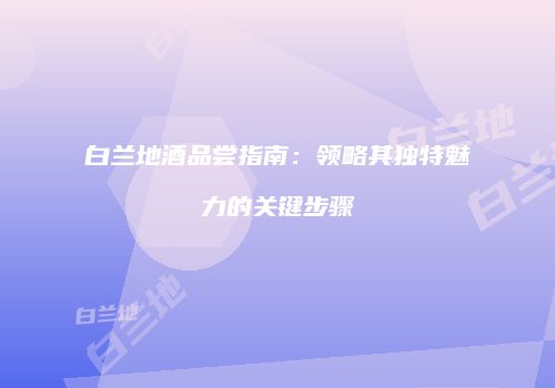 白兰地酒品尝指南：领略其独特魅力的关键步骤