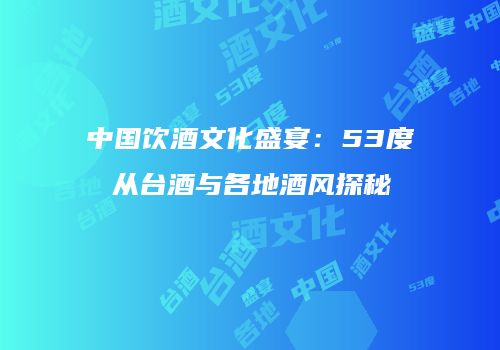 中国饮酒文化盛宴：53度从台酒与各地酒风探秘