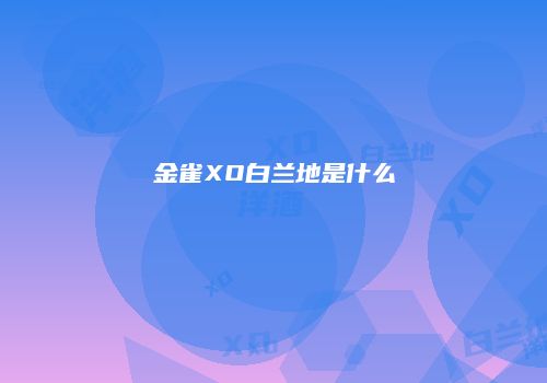 金雀XO白兰地是什么